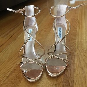 Glam gold high heel sandals